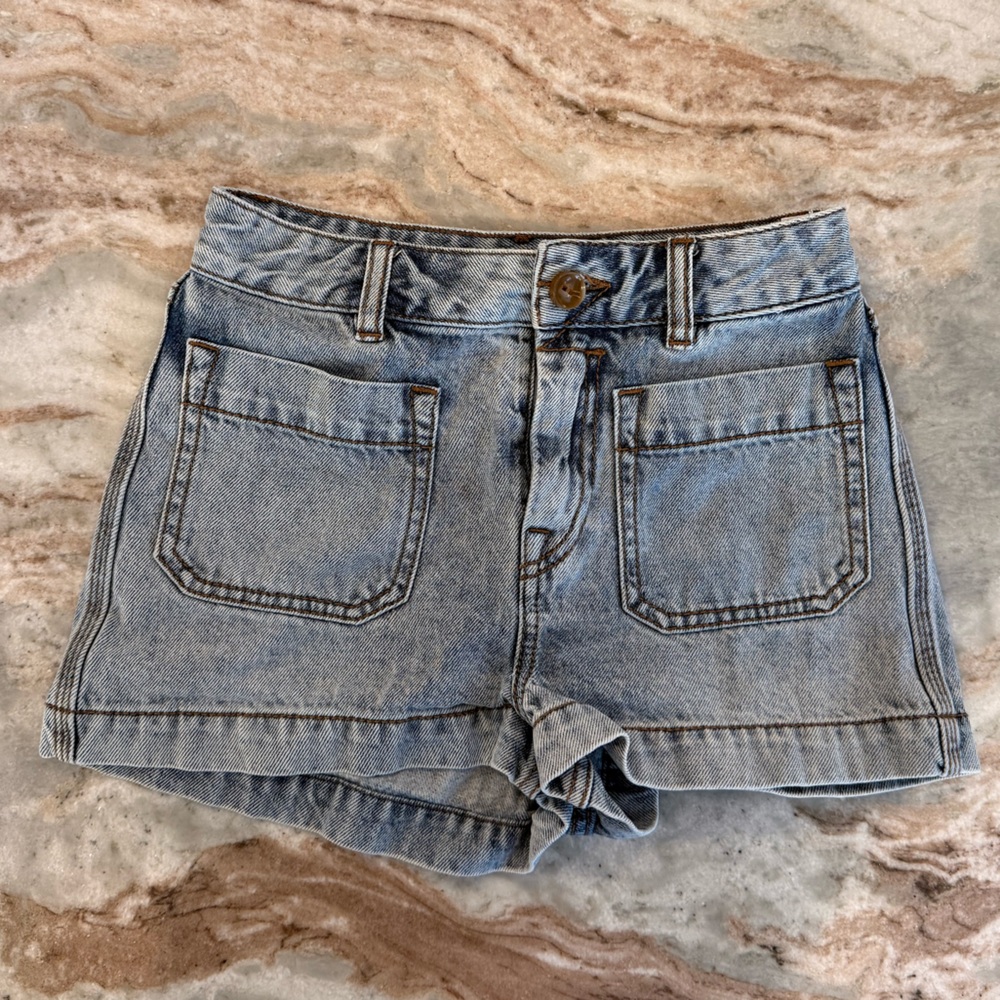 Zimmermann Light Blue Jean Shorts petite
